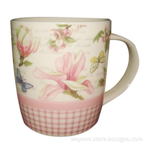 Fine China Mug with Pure Pink Design, Available in 12oz Volume, Measuring 8.3 x 9.5cm, Best Sell